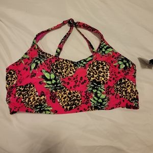 Torrid size 2 pink Pineapple swim top